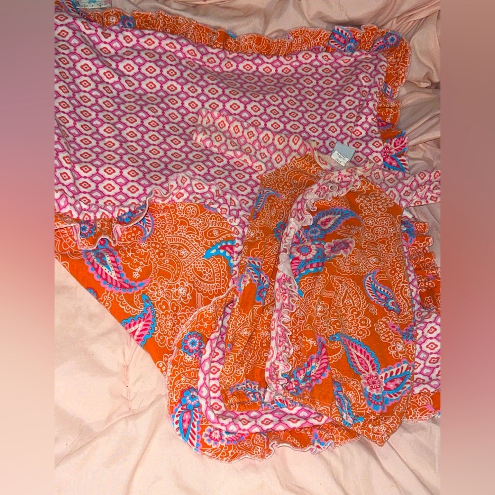 Haute baby gown & blanket set 0-3m